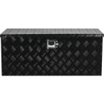 Mophorn bo�te � outils en aluminium 899 x 370 x 370 mm, coffre de rangement � rayures avec �tag�res coulissant ...