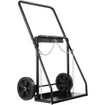 Chariot pour bouteilles de soudage doubles, capacité de 440 lb, roues de 10 pouces, avec chaînes de sécurité, ... Chariot pour bouteilles de soudage doubles, capacité de 440 lb, roues de 10 pouces, avec chaînes de sécurité, ...