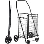 Mophorn chariot de courses pliable avec roulettes pivotantes, structure robuste, capacit� de charge 40, ...