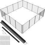 Mophorn ? cl�ture de piscine amovible 1, 21 x 14, 63 m ? tige en aluminium ? maille pvc teslin 340 g ...