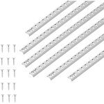 Mophorn - crmaillre d'tagre murale, 923 mm, lot de 6 rails perfors rglables en acier robuste avec ...