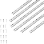 Mophorn cr�maill�re d'�tag�re murale, 923 mm, lot de 8 rails perfor�s r�glables en acier robuste avec ...