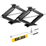 Mophorn cric losange capacit� 4082 kg plage de levage 103 - 595 mm, lot de 2 cric ciseaux, stabilisateur ...