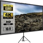 Ecran de projection avec trepied 100 pouces 4k hd 16:9 toile de projection sur trepied hauteur reglable ...