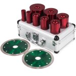 Mophorn ensemble de 8 scies - cloches diamantes m14 20 / 25 / 32 / 35 / 40 / 50 / 60 / 68 mm avec 2 ...