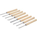 Mophorn ensemble d'outils de tournage pour tour  bois, 8 pcs, ciseaux  bois avec lames en acier au ...