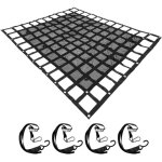 Filet de chargement, 8 x 6, 7 pi pour camions, robuste avec maille, boucles à came, crochets en s et ... Filet de chargement, 8 x 6, 7 pi pour camions, robuste avec maille, boucles à came, crochets en s et ...