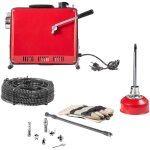 Mophorn furet �lectrique pour canalisations, 400 w, 1400 tr / min, avec c�ble � ressort en acier 20 m ...