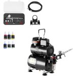 Mophorn kit arographe avec compresseur d?air 1 / 6 hp et rservoir, ensemble avec pistolet  double ...