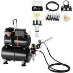 Mophorn kit arographe avec compresseur d?air 1 / 6 hp et rservoir, ensemble avec pistolet  double ...