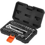 Mophorn kit de douilles sae et m�triques, ensemble de 27 pi�ces avec cl� � cliquet 6, 35 mm, rallonge ...