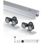 Mophorn - kit de quincaillerie pour porte coulissante, ensemble robuste de 5 pieds, pour porte de 24 ...