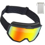 Mophorn masque de ski avec revtement revo orange, conu pour le snowboard et les activits hivernales, ...