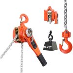 Mophorn palan � cha�ne � levier manuel, capacit� de 0, 75 tonne, avec cha�ne en acier alli� g80 de 1, ...