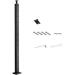 Mophorn poteau de garde - corps, 106, 7 x 2, 5 x 5 cm, con�u pour rampes d'escalier � c�ble, avec trous ...