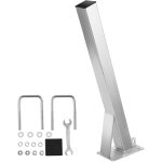 Mophorn poteau de support de treuil de remorque bateau 76 x 76 x 863 mm, avec boulons en u, acier galvanis, ...