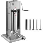 Mophorn poussoir � saucisses manuel 5 l, appareil vertical en acier inoxydable, �quip� d'une ensacheuse ...