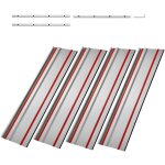 Mophorn - rail de guidage pour scie  rail de 110 pouces, 4 rails en aluminium de 27, 5 pouces, 3 connecteurs, ...