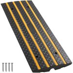 Mophorn rampe de trottoir en caoutchouc antid�rapante, 65 mm, capacit� de charge 15 tonnes, avec bandes ...