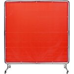 Mophorn - rideau de soudage avec cadre, 1, 8x1, 8 m ecran de protection pour soudure en vinyle ignifuge ...