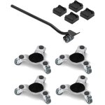 Roulant pour meubles, capacit de 440 lb, 3 roues robustes avec roulettes pivotantes triangulaires, acier ...