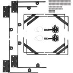 Mophorn - support d'angle pour portail - 2 jeux. kit de quincaillerie pour cadre de portail anti - affaissemen ...