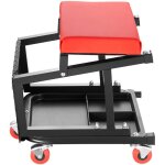 Tabouret roulant d'atelier, sige de mcanicien avec capacit maximale de 136 kg, rotation  360, quip ...