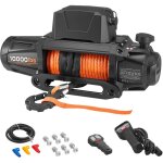 Mophorn treuil lectrique 12 v cc 4500 kg avec corde synthtique ? 8, 9 mm x 27, 4 m, tlcommande filaire ...