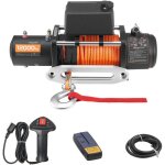 Mophorn treuil lectrique 12 v cc 5400 kg avec corde synthtique ? 9, 1 mm x 23 m, tlcommandes sans ...