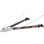Mophorn - vevor barre de remorquage, 2495 kg avec chaines, universelle acier allie revetement en poudre ...