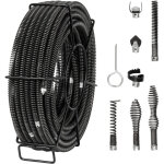 Mophorn - vevor cable de nettoyage de canalisations, 30 m x 16 mm, cable de tariere de vidange deegout ...