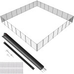 Mophorn - vevor cloture de piscine, barriere de piscine creusee 1, 21x29, 26 m cloture amovible de securite ...
