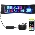 Mophorn - vevor enseigne lumineuse led programmable flexible, panneau d'affichage defilant couleur polychrome ...