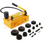 Vevor kit de perforation hydraulique 15t 10 poincons 22 - 114 mm poinconneuse hydraulique manuelle avec ...