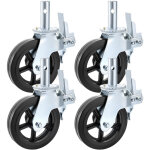 Mophorn - vevor roulettes pivotantes en polyurethane, noyau en fer 8 pouces, roulettes a tige pivotante ...