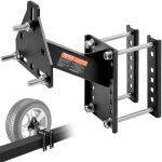 Mophorn - vevor support roue de secours remorque, porte - pneu de secours de remorque capacite 73 kg ...