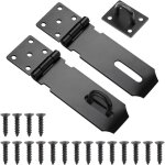 Moraillon de porte cadenas, 2pcs fermoir de loquet porte exterieur, 5 pouces acier inoxydable moraillon ...