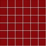 Mosa�que de gr�s c�rame piccolo silk 5x5cm (finition satin�e) - molton red - bo�te de m2