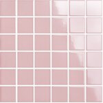 Mosa�que de gr�s c�rame piccolo velvet 5x5cm (finition brillante) - blush pink - bo�te de m2