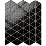 Mosa�que de verre sur maille pour salle de bain ou cuisine 26. 3 cm x 30. 3 cm - black opium