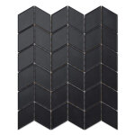 Mosa�que en verre sur filet pour salle de bain et cuisine 26. 5cm x 30. 5cm - black panther