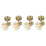 Mosh - spot plafond, plafonnier - 4 pi�ces - h 160 mm - dor� / laiton - moderne - �clairage int�rieur ...