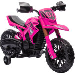 Moto cross �lectrique pour enfants 3 - 8 ans, batterie 6 v, 2 moteurs, klaxon et roues d'entra�nement, ...
