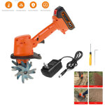 Motobineuse electrique, 24v portable motoculteur avec batterie 1500mah et charge, mini motobineuse sans ...