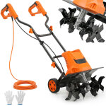 Motobineuse �lectrique - motoculteur - outsunny - pliable 1500w 6 lames 65mn largeur 40cm profondeur ...