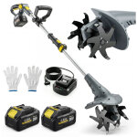 Motobineuse sans fil - motoculteur �lectrique - outsunny - 18v 355w 2 batteries 4, 0ah l�ger et anti ...