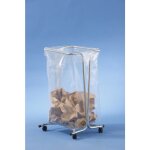 Support sac poubelle sur roulettes 100 - 110 litres - zingu� sur roulettes - b016cnm - mottez