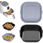 Moule air fryer accessoires 5 - 8 l, 2pcs 21cm plat silicone, panier pour friteuse � air chaud, doublures ...