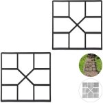 Moule pour b�ton, lot de 2, coffrage couler soi m�me, forme fonte pour pav�s, 40x40 cm, plastique robuste, ...