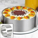 Moule cercle � cake de dessert emporte - pi�ces en acier inoxydable bague r�glable cercle patisserie ...